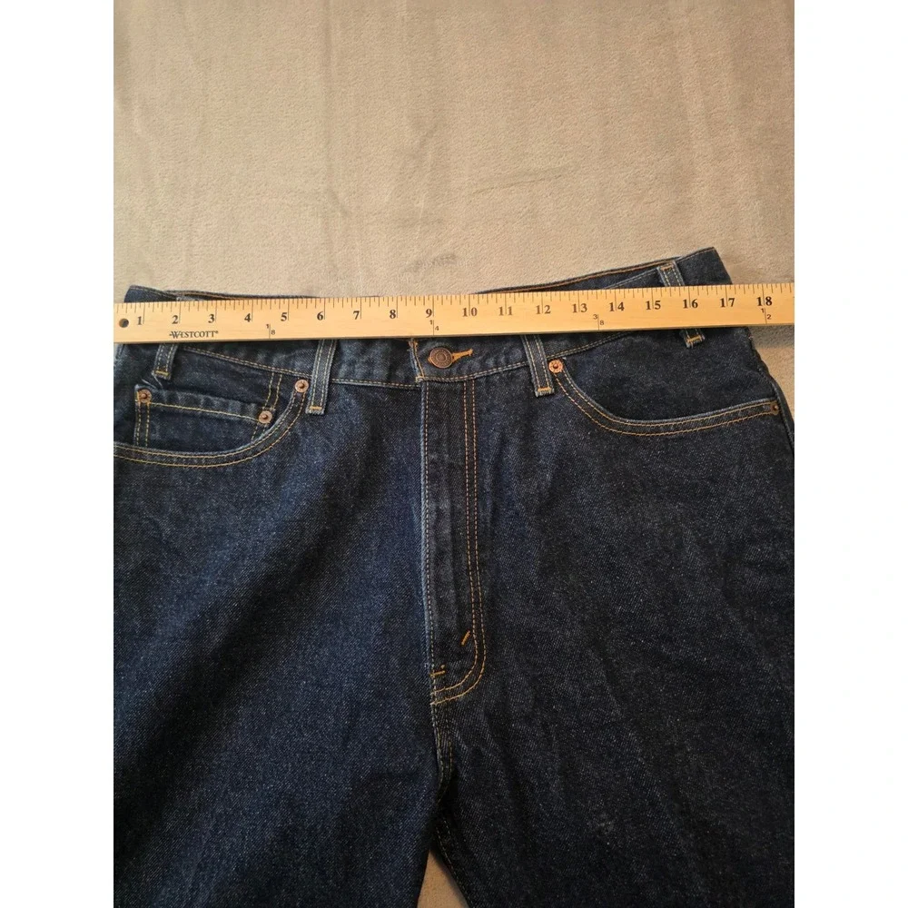 Levi Strauss Signature Jeans Mens 36x32 Blue Regular Fit Dark Wash Denim